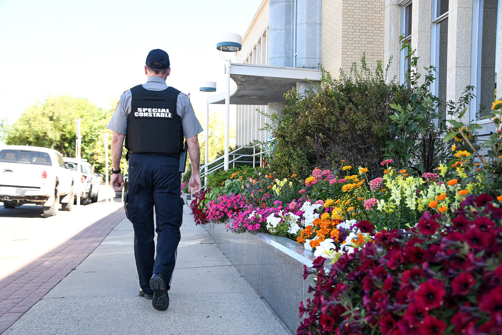community safety officer walking